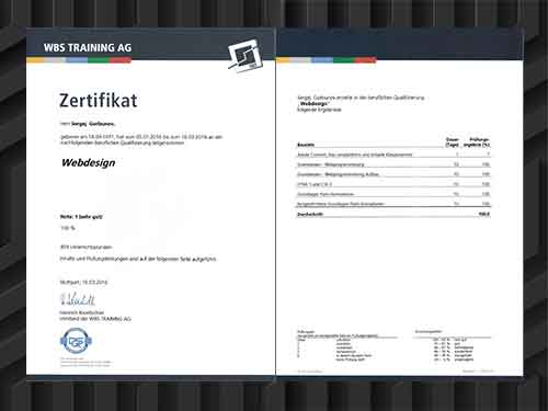 Zertifizierter Webdesigner